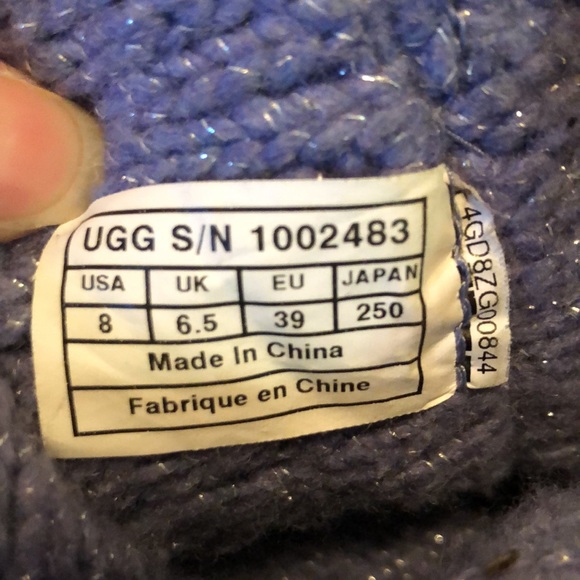 Purple UGG Cardigan Boots - Picture 4 of 7
